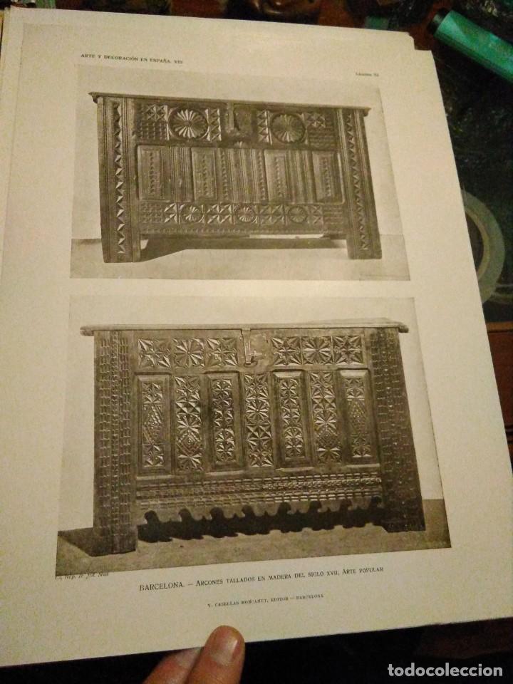 Art: Lamina arte y decoraci&oacute;n en Espa&ntilde;a 1925 , BARCELONA ARCONES TALLADOS S.XVII
