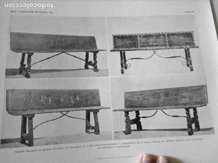 Art: Lamina arte y decoraci&oacute;n en Espa&ntilde;a 1925 , BANCOS TALLADOS S.XVII