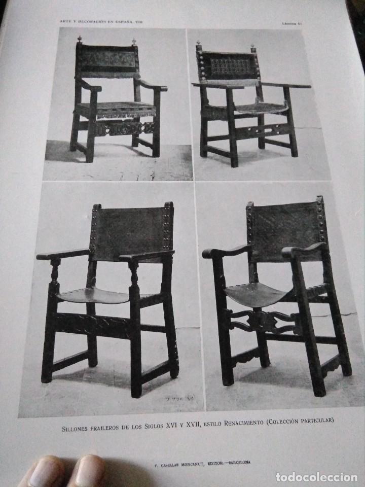 Art: Lamina arte y decoraci&oacute;n en Espa&ntilde;a 1925 , SILLONES FRAILEROS S.XVII
