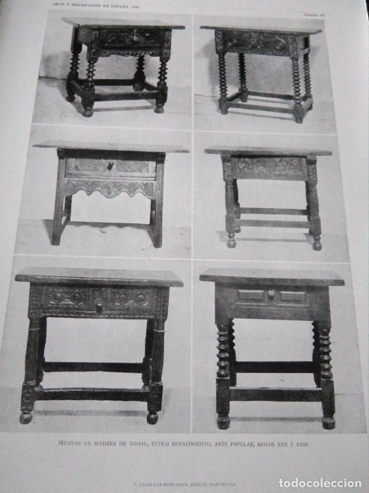 Art: Lamina arte y decoraci&oacute;n en Espa&ntilde;a 1925 , MESAS TALLADAS S.XVII