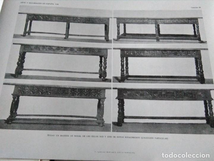 Art: Lamina arte y decoraci&oacute;n en Espa&ntilde;a 1925 , MESAS TALLADAS S.XVII