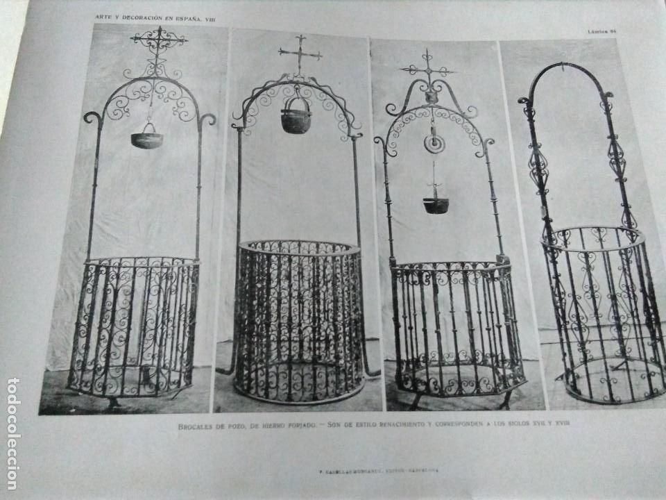 Art: Lamina arte y decoraci&oacute;n en Espa&ntilde;a 1925 , BROCALES POZO HIERRO FORJADO S.XVII