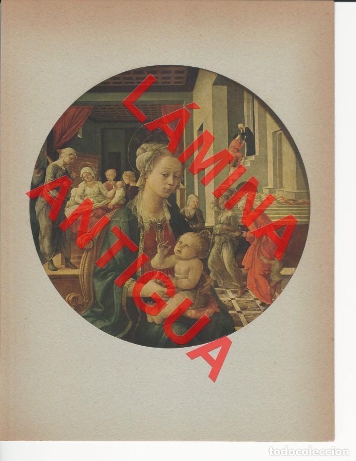 Arte: FILIPPO LIPPI LA VIRGEN CON EL NI&Ntilde;O JESUS PLANCHA A COLOR 17 LM1