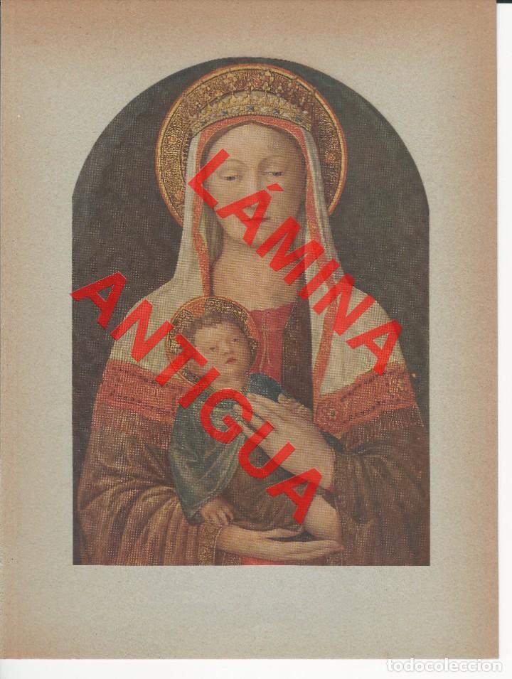 Art: JACOBO BELLINI LA VIRGEN CON EL NI&Ntilde;O JESUS PLANCHA A COLOR 30 LM1