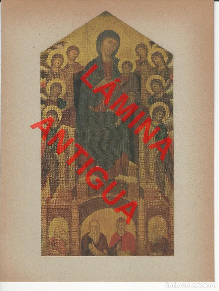 Kunst: CIMABU&Eacute; LA VIRGEN CON EL NI&Ntilde;O JESUS ANGELES Y SANTOS PLANCHA A COLOR 53 LM1