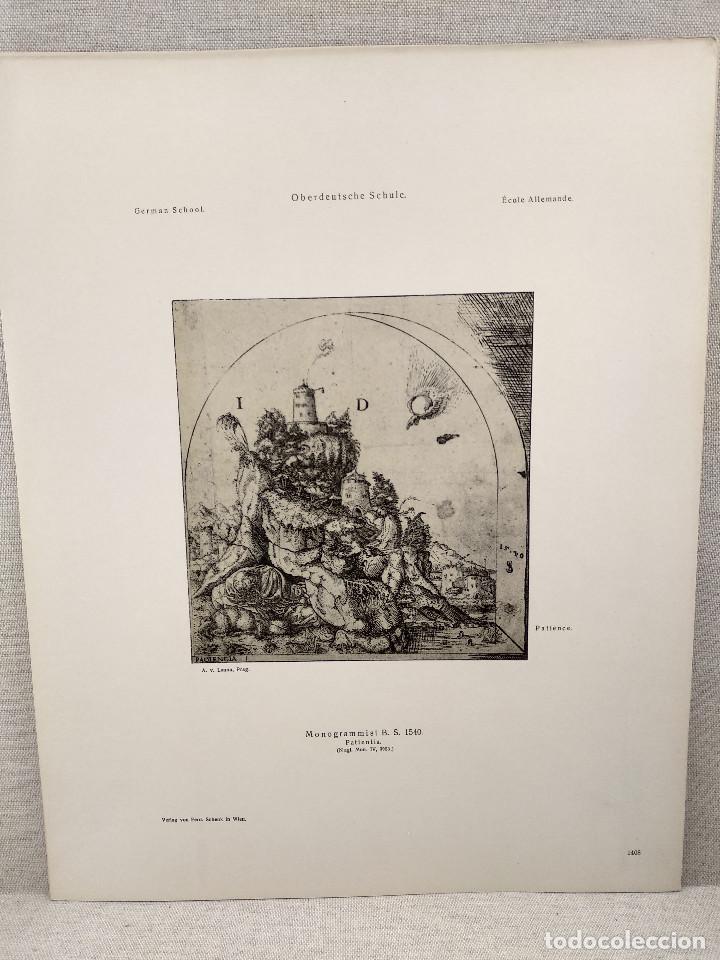Kunst: Paciencia, firmado con el monograma B.S. Meister Albertina, plancha n&ordm; 1408