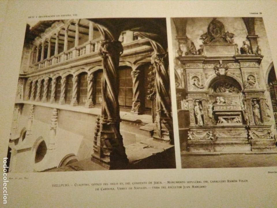 Art: Lamina arte y decoraci&oacute;n en Espa&ntilde;a 1925 , BELLPUIG conventoJes&uacute;s