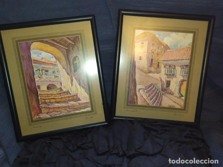 Art: LOTE L&Aacute;MINAS ENMARCADAS DE RELIQUIAS COLONIALES EN TIERRA INCAS LUIS WALLPHER SOLARIEGA ALTO PERU