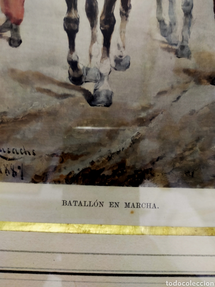 Arte: FOTOTIPIA J. CUSACH, BATALLON EN MARCHA. - Foto 3