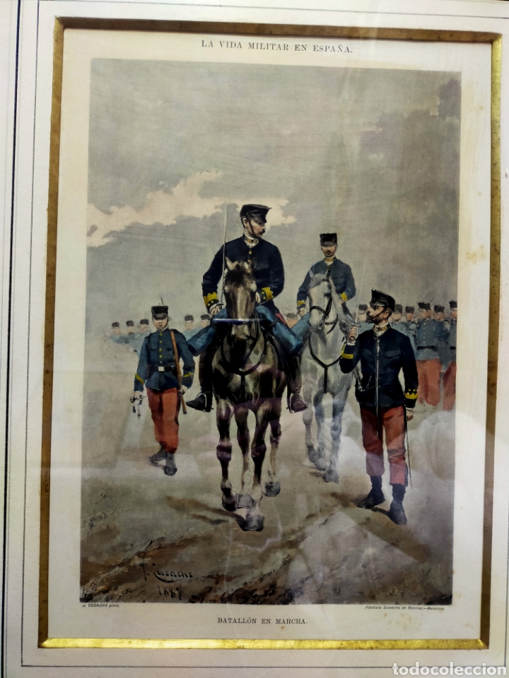 Arte: FOTOTIPIA J. CUSACH, BATALLON EN MARCHA. - Foto 6