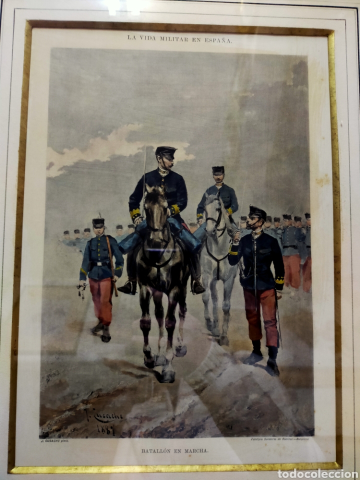 Arte: FOTOTIPIA J. CUSACH, BATALLON EN MARCHA. - Foto 7