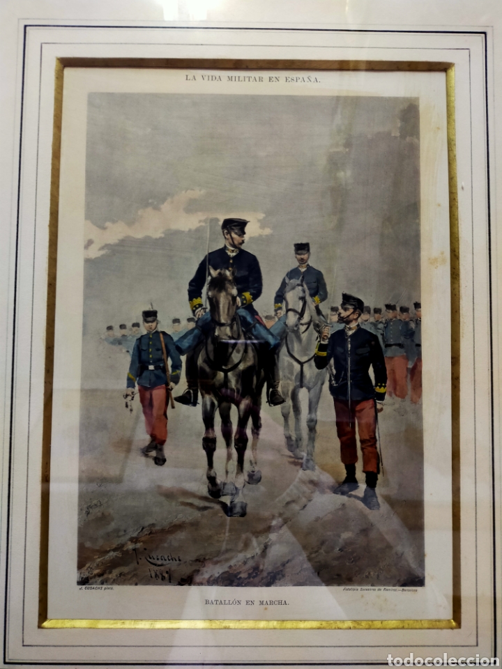 Arte: FOTOTIPIA J. CUSACH, BATALLON EN MARCHA. - Foto 9
