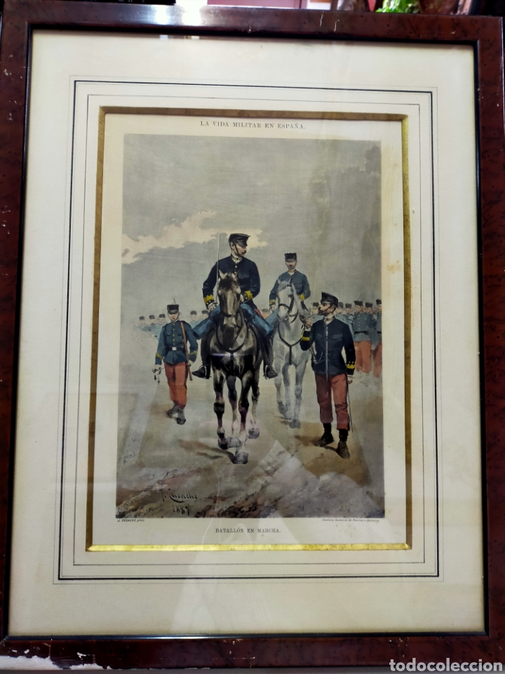 Arte: FOTOTIPIA J. CUSACH, BATALLON EN MARCHA. - Foto 10