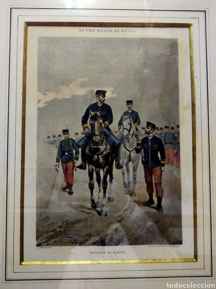 Arte: FOTOTIPIA J. CUSACH, BATALLON EN MARCHA. - Foto 13