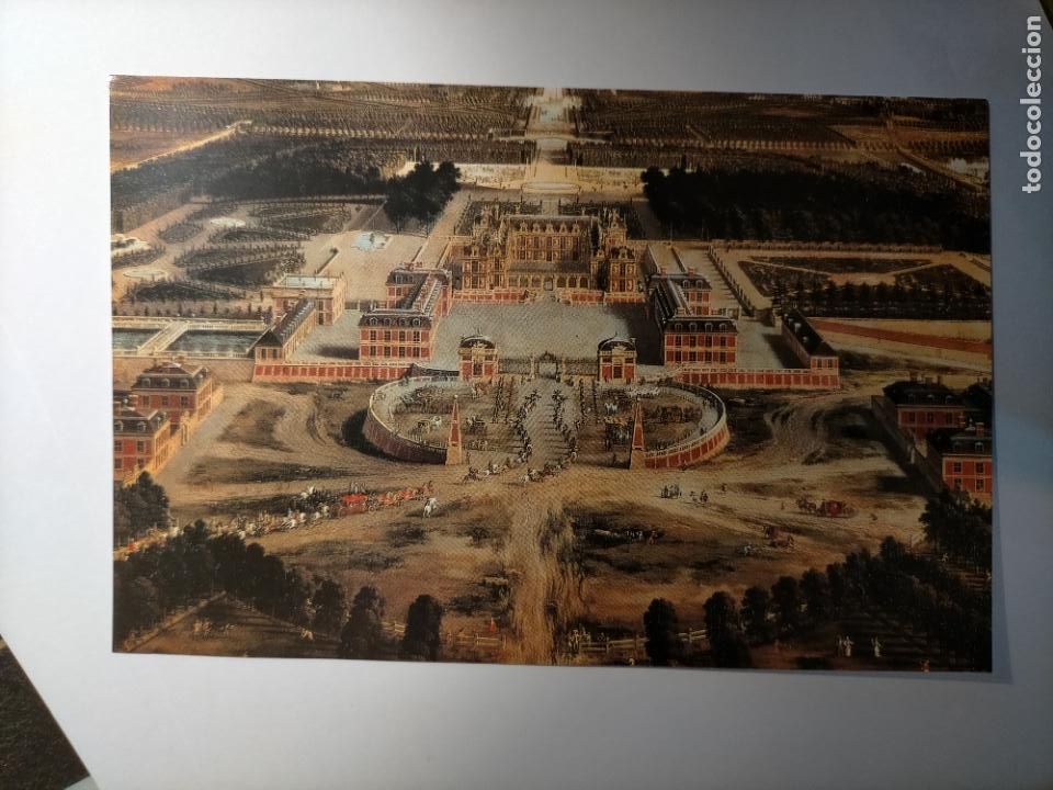 Art: peque&ntilde;a lamina 16,9x11cm cromografica tama&ntilde;o postal tirada nacional - el palacio de versalles