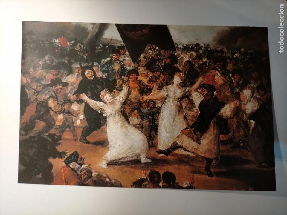 Kunst: peque&ntilde;a lamina 16,9x11cm cromografica tama&ntilde;o postal tirada nacional - el entierro de la sardina