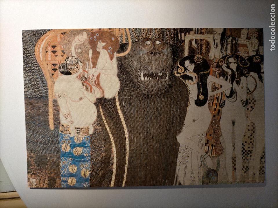 Art: peque&ntilde;a lamina 16,9x11cm cromografica tama&ntilde;o postal tirada nacional - friso de beethoven