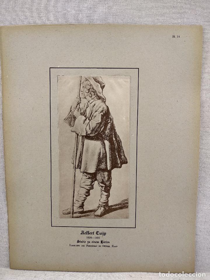Art: Estudio de un pastor de Albert Jacob Cuyp, HOLLANDISCHER MEISTER 1923, plancha 14
