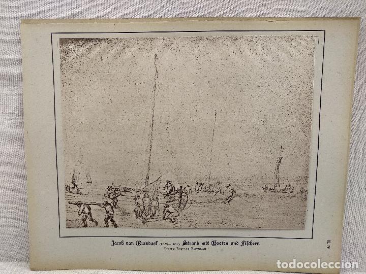 Kunst: Playa con barcas de Jacob van Ruisdael, HOLLANDISCHER MEISTER 1923, plancha 76, mar
