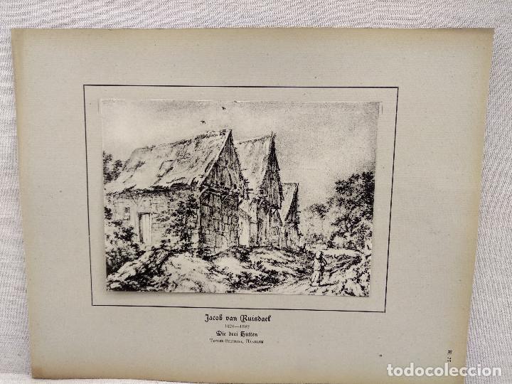 Kunst: Tres caba&ntilde;as de Jacob van Ruisdael, HOLLANDISCHER MEISTER 1923, plancha 77