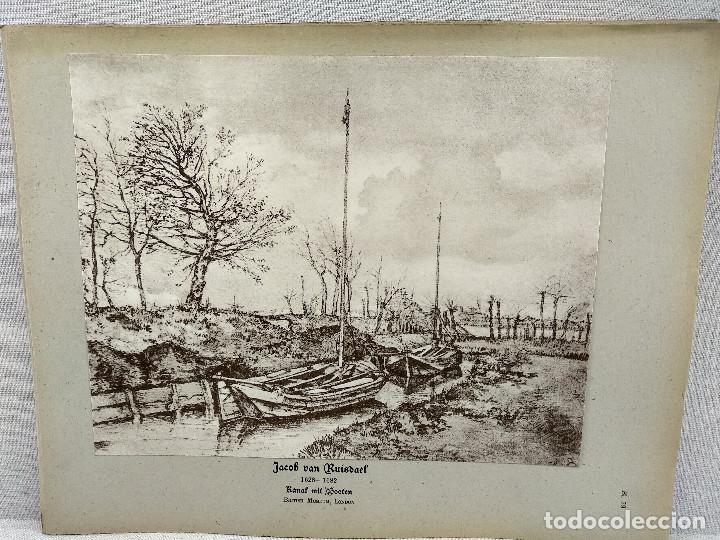 Kunst: Canal con barcos de Jacob van Ruisdael, HOLLANDISCHER MEISTER 1923, plancha 79