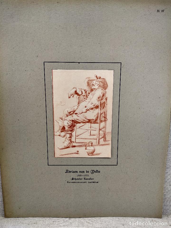 Art: Caballero sentado de Adriaen van de Velde, HOLLANDISCHER MEISTER 1923, plancha 87