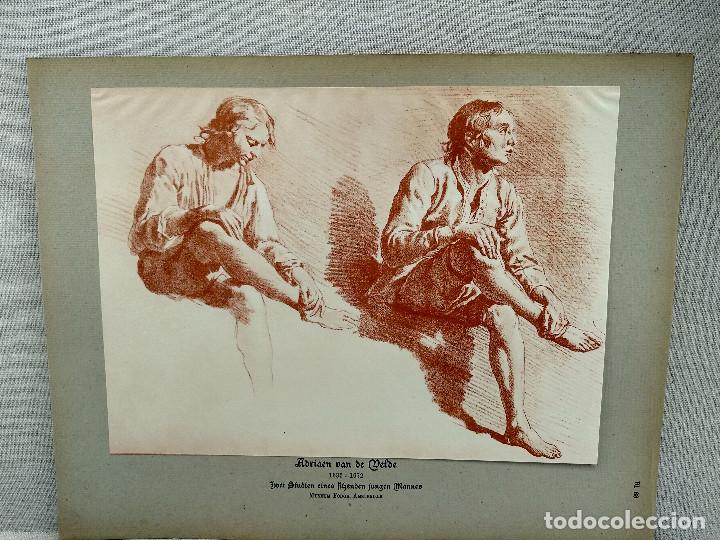 Art: Estudio de joven sentado de Adriaen van de Velde, HOLLANDISCHER MEISTER 1923, plancha 88