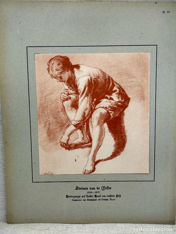 Art: Pastor con la mano en el pie de Adriaen van de Velde, HOLLANDISCHER MEISTER 1923, plancha 89