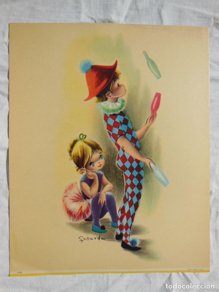 Art: Antigua L&aacute;mina - Old Plate : MALABARISTAS. GALLARDA (Dise&ntilde;o) 1966