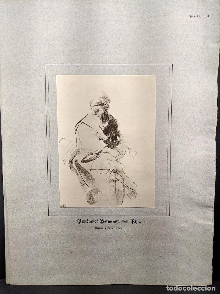 Art: Anciano, de Rembrandt, Dibujos viejos maestros holandeses 1896, plancha 3