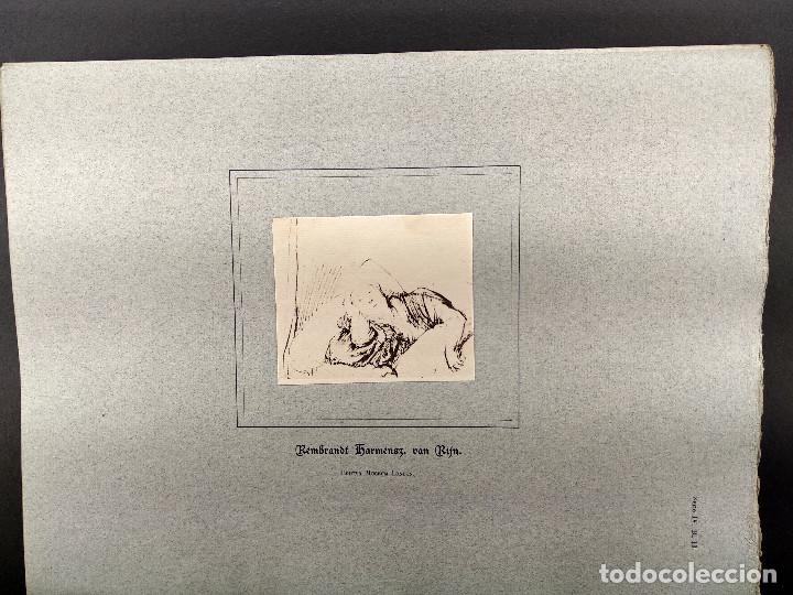 Art: Mujer enferma, de Rembrandt, Dibujos viejos maestros holandeses 1896, plancha 13