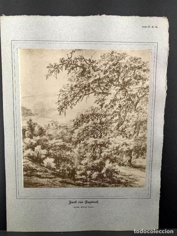 Art: Paisaje con cazador de Jacob van Ruisdael, Dibujos viejos maestros holandeses 1896, plancha 39