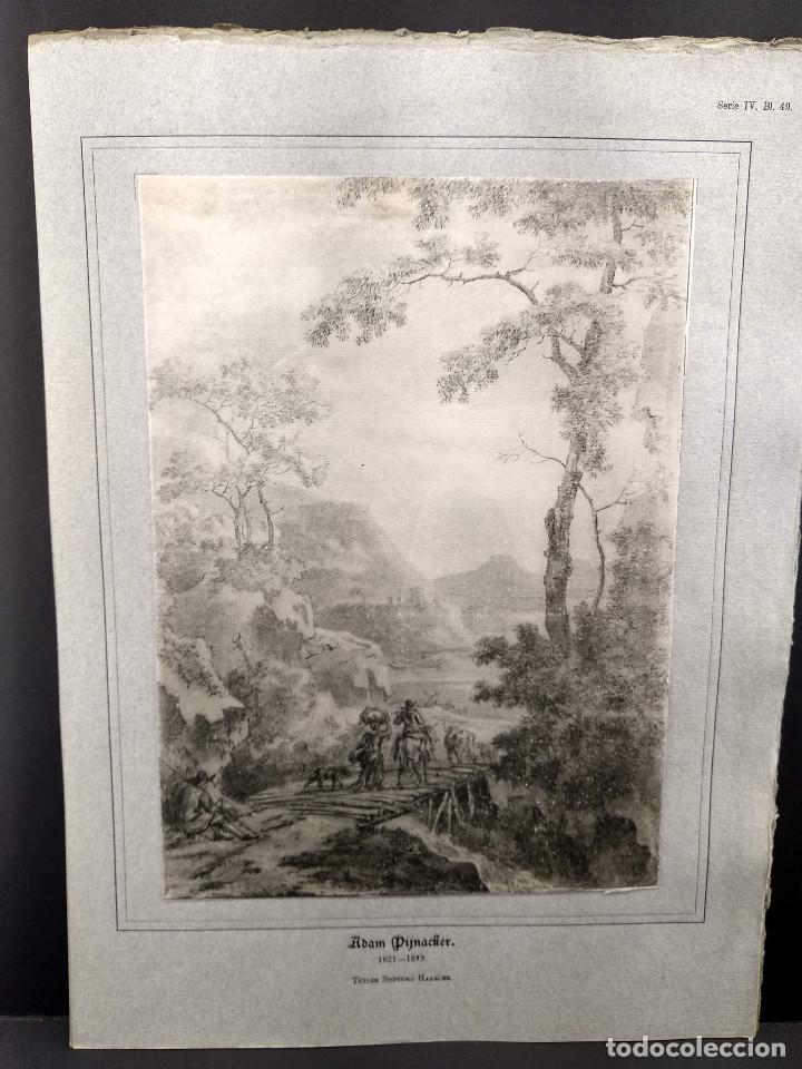 Art: Paisaje italiano de Adam Pijnacker, Dibujos viejos maestros holandeses 1896, plancha 49