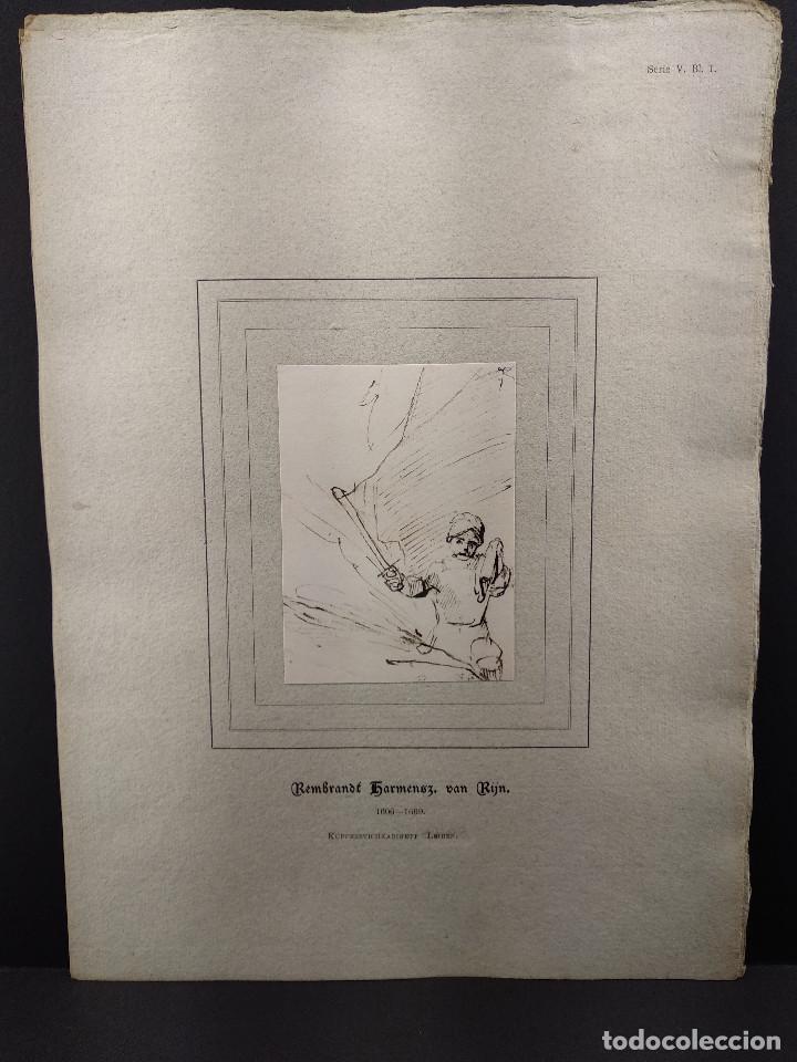 Art: Dibujo de Rembrandt, Dibujos viejos maestros holandeses 1896, plancha 1