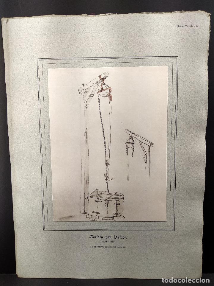 Art: Dibujo de Adriaen van Ostade, Dibujos viejos maestros holandeses 1896, plancha 11