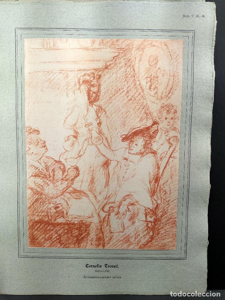 Art: Dibujo de Cornelis Troost, Dibujos viejos maestros holandeses 1896, plancha 13