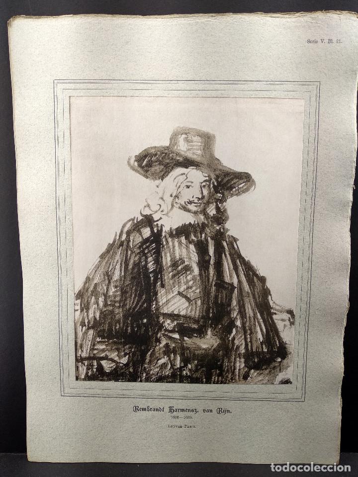 Art: Boceto de Rembrandt, Dibujos viejos maestros holandeses 1896, plancha 21