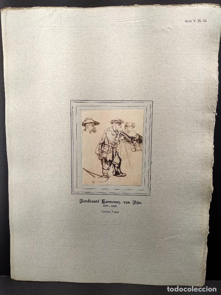 Art: Boceto de Rembrandt, Dibujos viejos maestros holandeses 1896, plancha 23