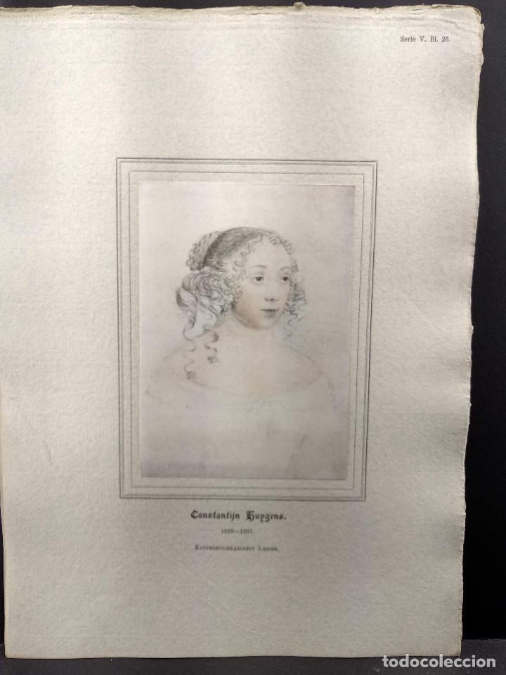 Art: Retrato de dama de Constantijn Huygens, Dibujos viejos maestros holandeses 1896, plancha 26