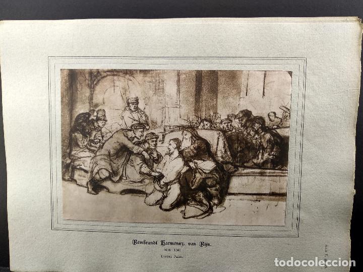 Art: Boceto de Rembrandt, Dibujos viejos maestros holandeses 1896, plancha 28