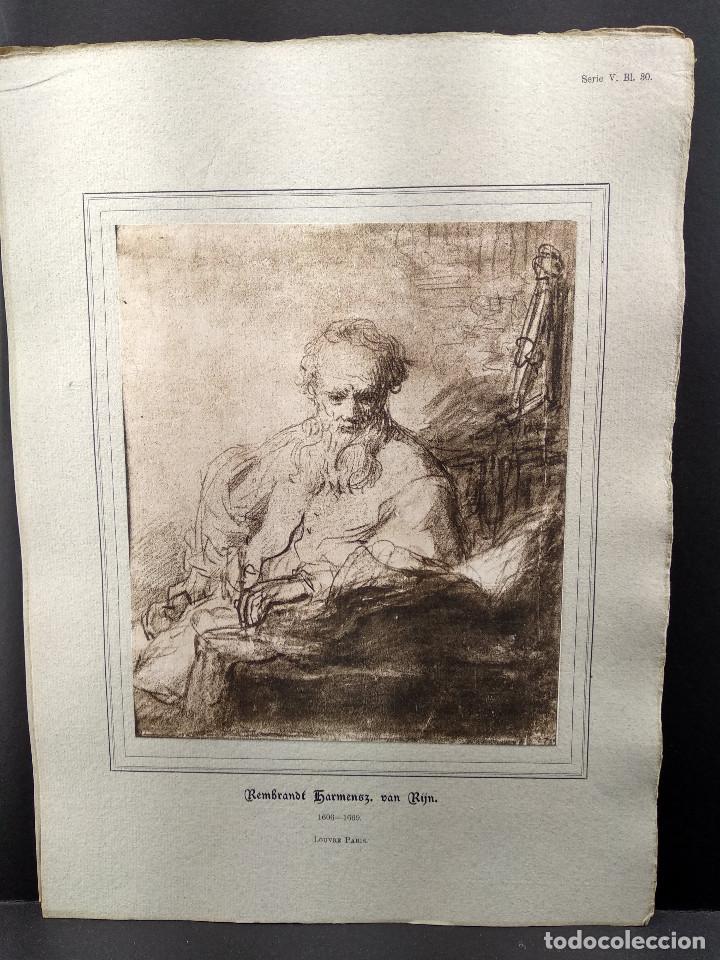 Art: Boceto de Rembrandt, Dibujos viejos maestros holandeses 1896, plancha 30