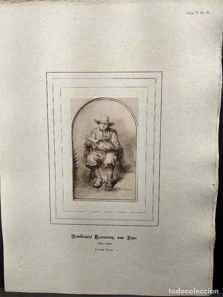 Art: Boceto de Rembrandt, Dibujos viejos maestros holandeses 1896, plancha 31
