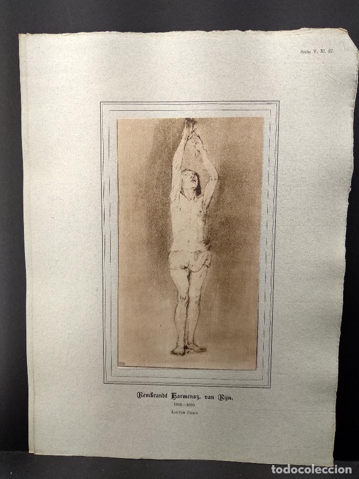 Art: Boceto de Rembrandt, Dibujos viejos maestros holandeses 1896, plancha 37