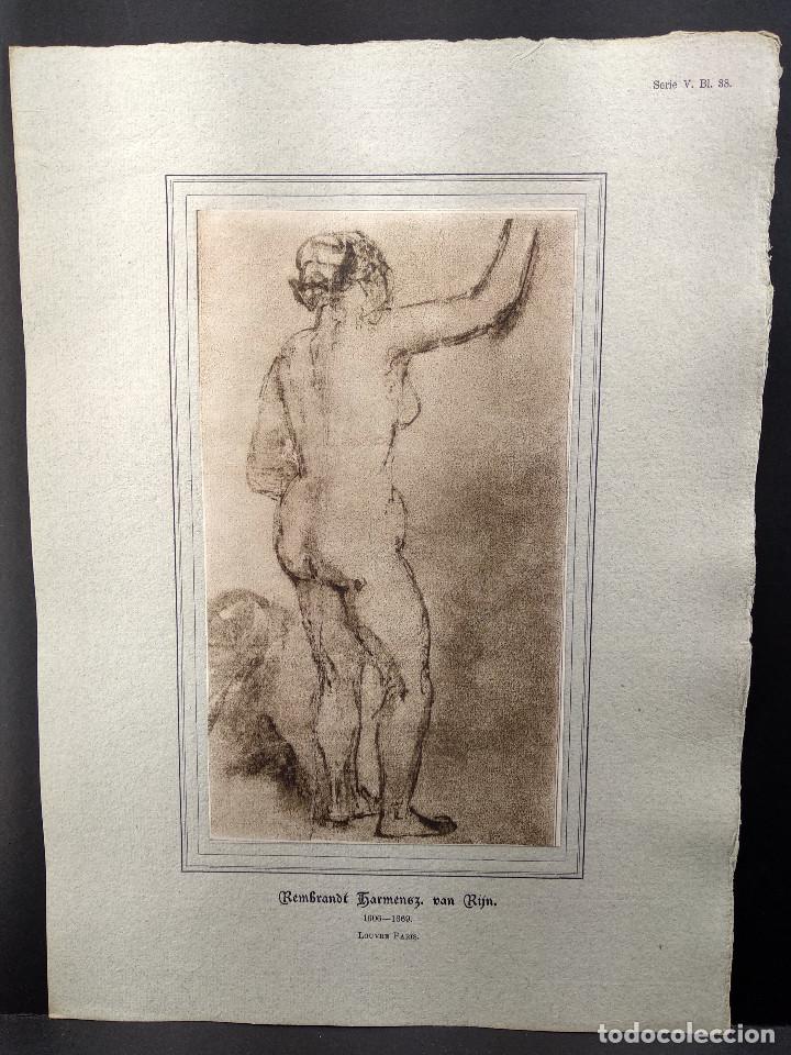 Art: Boceto de Rembrandt, Dibujos viejos maestros holandeses 1896, plancha 38