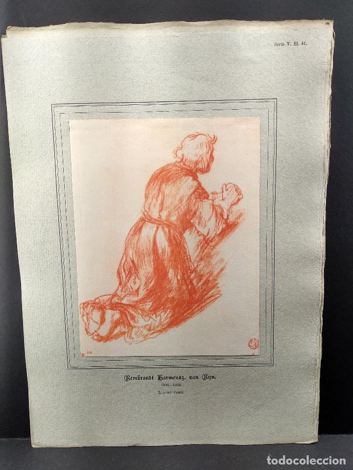 Art: Boceto de Rembrandt, Dibujos viejos maestros holandeses 1896, plancha 41