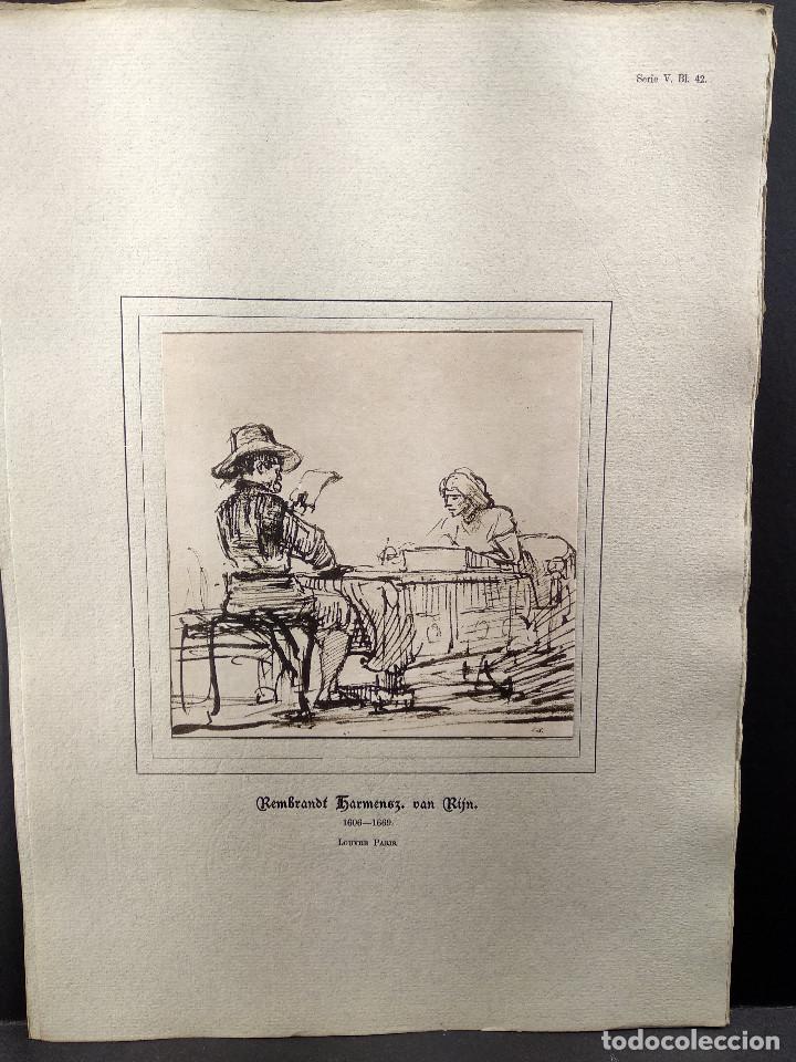 Art: Boceto de Rembrandt, Dibujos viejos maestros holandeses 1896, plancha 42