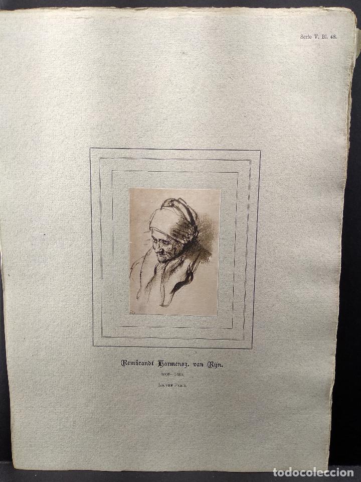 Arte: Boceto de Rembrandt, Dibujos viejos maestros holandeses 1896, plancha 48