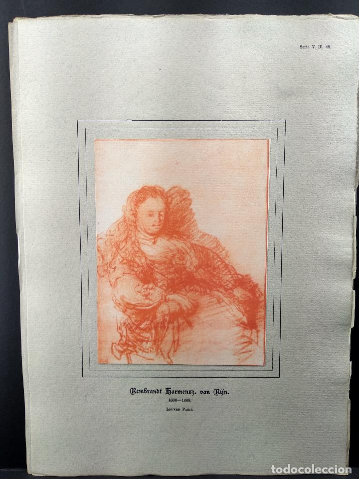 Arte: Boceto de Rembrandt, Dibujos viejos maestros holandeses 1896, plancha 49