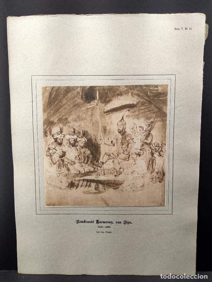 Arte: Boceto de Rembrandt, Dibujos viejos maestros holandeses 1896, plancha 51, orientalista