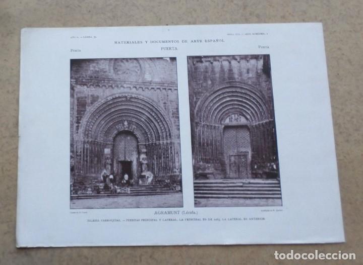 Art: AGRAMUNT &ndash; L&eacute;rida &ndash; iglesia parroquial &ndash; puerta principal y lateral